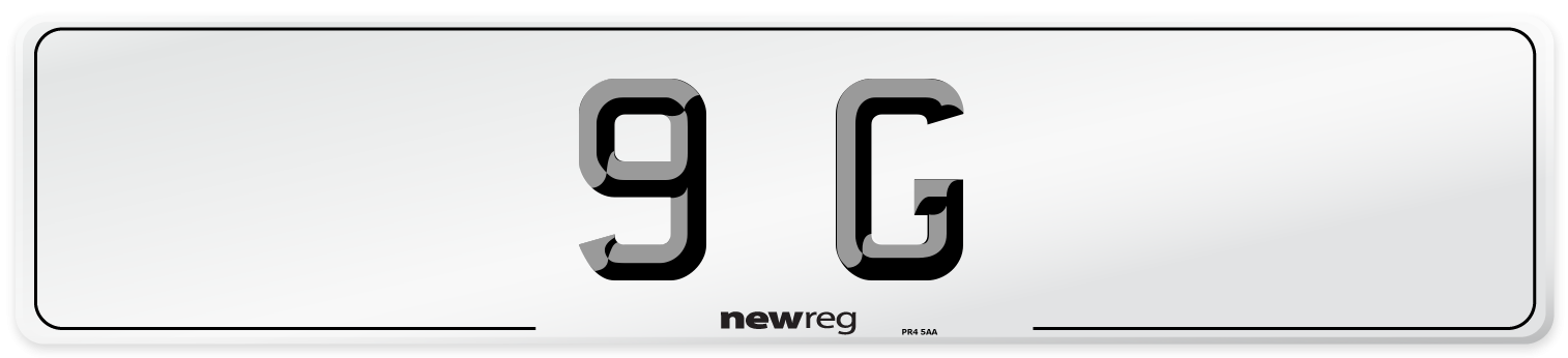 9 G Number Plate from New Reg